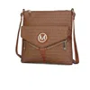 Mkf Collection By Mia K Tania Crossbody Vegan Leather Handbag In Brown
