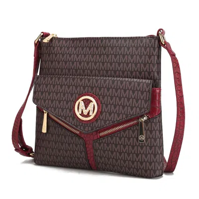 Mkf Collection By Mia K Tania Crossbody Vegan Leather Handbag In Grey