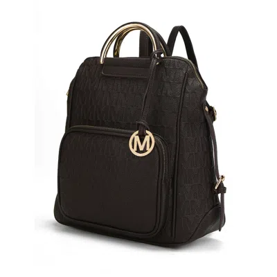 Mkf Collection By Mia K Torra Milan "m" Signature Trendy Backpack In Gold