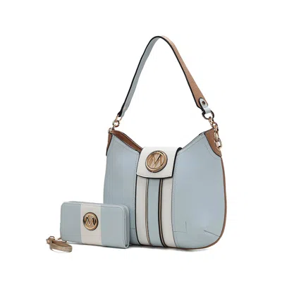 Mkf Collection By Mia K Torri Hobo Bag With Wallet By Mia K In Blue