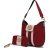 Mkf Collection By Mia K Torri Hobo Bag With Wallet In Red