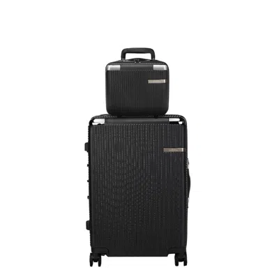 Mkf Collection By Mia K Tulum 2-piece Carry-on Luggage Set In Black