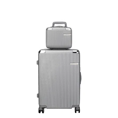 Mkf Collection By Mia K Tulum 2-piece Carry-on Luggage Set In Grey