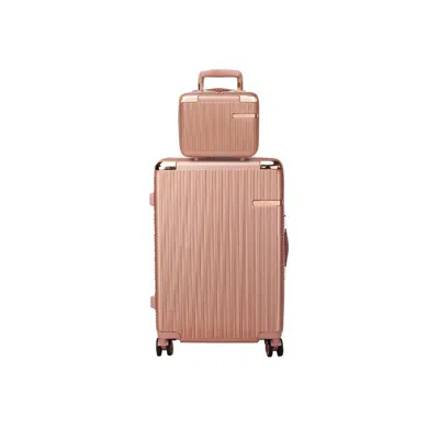 Mkf Collection By Mia K Tulum 2-piece Carry-on Luggage Set In Pink