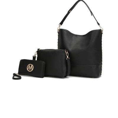 Mkf Collection By Mia K Ultimate Hobo Bag With Pouch & Wallet In Black