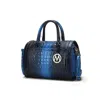 Mkf Collection By Mia K Usal Women's Croc-embossed Satchel Bag By Mia K. In Blue