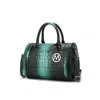 Mkf Collection By Mia K Usal Women's Croc-embossed Satchel Bag By Mia K. In Green