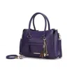 Mkf Collection By Mia K Valeria Satchel Handbag With Keyring In Purple