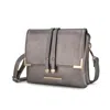 Mkf Collection By Mia K Valeska Crossbody Women's Handbag Purse Multi Compartments By Mia K In Silver