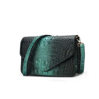 Mkf Collection By Mia K Vanta Croc-embossed Chic Crossbody Bag By Mia K. In Green