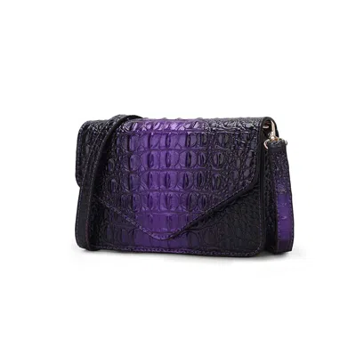 Mkf Collection By Mia K Vanta Croc-embossed Chic Crossbody Bag By Mia K. In Purple