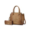 Mkf Collection By Mia K Viridiana Luxe Croc-embossed Tote Bag Elegant And Versatile Handbag In Grey