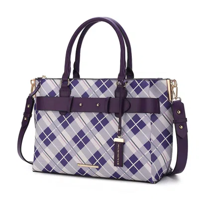 Mkf Collection By Mia K Vivian Women's Vegan Leather Satchel Handbag By Mia K In Purple