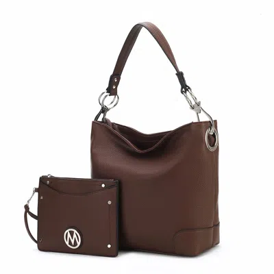 Mkf Collection By Mia K Viviana Women's 2pcs Hobo Bag With Wristlet By Mia K In Gold