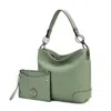 Mkf Collection By Mia K Viviana Women's 2pcs Hobo Bag With Wristlet By Mia K In Green