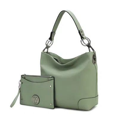 Mkf Collection By Mia K Viviana Women's 2pcs Hobo Bag With Wristlet By Mia K In Green
