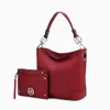 Mkf Collection By Mia K Viviana Women's 2pcs Hobo Bag With Wristlet By Mia K In White