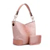 Mkf Collection By Mia K Wandy Soft Vegan Leather Hobo & Wallet Set In Gold