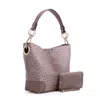 Mkf Collection By Mia K Wandy Soft Vegan Leather Hobo & Wallet Set In White