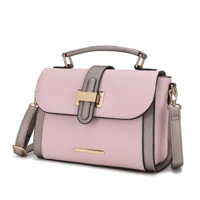 Mkf Collection By Mia K Willa Color-block Vegan Leather Women's Shoulder Bag In Purple