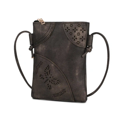 Mkf Collection By Mia K Willow Vegan Leather Crossbody Handbag By Mia K In Black