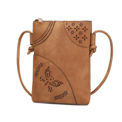 Mkf Collection By Mia K Willow Vegan Leather Crossbody Handbag By Mia K In Brown