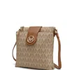 Mkf Collection By Mia K Wrigley M Signature Crossbody Handbag In Brown