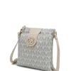 Mkf Collection By Mia K Wrigley M Signature Crossbody Handbag In White