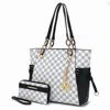 Mkf Collection By Mia K Xenia Circular Print Tote Bag With Wallet - 2 Pieces In Black