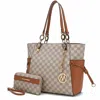 Mkf Collection By Mia K Xenia Circular Print Tote Bag With Wallet - 2 Pieces In Multi