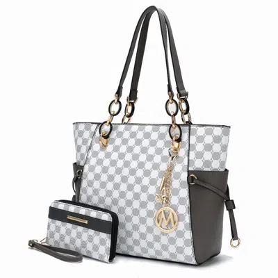 Mkf Collection By Mia K Xenia Circular Print Tote Bag With Wallet - 2 Pieces In Pink
