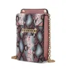 Mkf Collection By Mia K Yael Snake Embossed Vegan Leather Phone Crossbody Bag In Pink