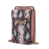 Mkf Collection By Mia K Yael Snake Embossed Vegan Leather Phone Crossbody In Pink