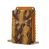 Mkf Collection By Mia K Yael Snake Embossed Vegan Leather Phone Crossbody In Yellow