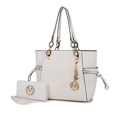 Mkf Collection By Mia K Yale Tote Women's Bag With Wallet Handbag Purse By Mia K In White