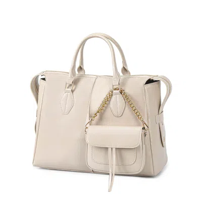 Mkf Collection By Mia K Yareli Tote Large Versatile Purse Handbag By Mia K. In Beige