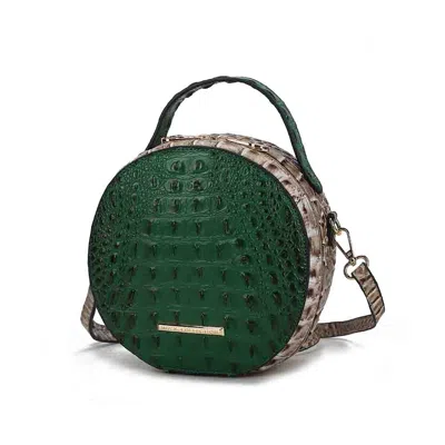 Mkf Collection By Mia K Ynnari Women Crossbody Croc-embossed Round Chic Handbag Top Handle In Green
