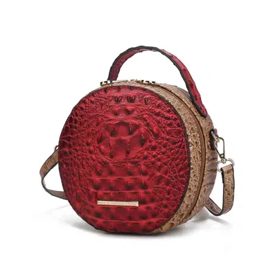 Mkf Collection By Mia K Ynnari Women Crossbody Croc-embossed Round Chic Handbag Top Handle In Red