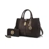 Mkf Collection By Mia K Yola Satchel Handbag With Wallet In Gold