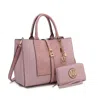 Mkf Collection By Mia K Yola Satchel Handbag With Wallet In Pink