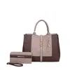Mkf Collection By Mia K Yola Women's Tote Bag & Wallet Set By Mia K In Brown