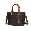 Mkf Collection By Mia K Yonah Tote Bag Signature Printed Women's Handbag Vegan Leather In Brown