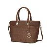 Mkf Collection By Mia K Yonah Tote Bag Signature Printed Women's Handbag Vegan Leather In Multi