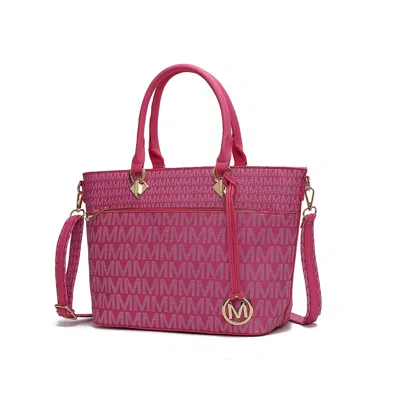 Mkf Collection By Mia K Yonah Tote Bag Signature Printed Women's Handbag Vegan Leather In Pink