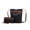 Mkf Collection By Mia K Zinnia Women's Bucket Bag With Wallet By Mia K In Black