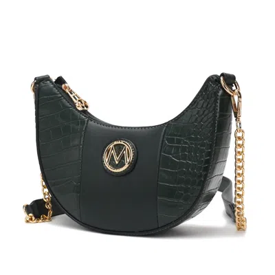 Mkf Collection By Mia K Amira Crocodile Embossed Vegan Leather Women's Shoulder Handbag By Mia K. In Green