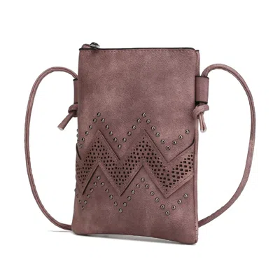 Mkf Collection By Mia K Athena Crossbody Vegan Leather Handbag By Mia K. In Pink