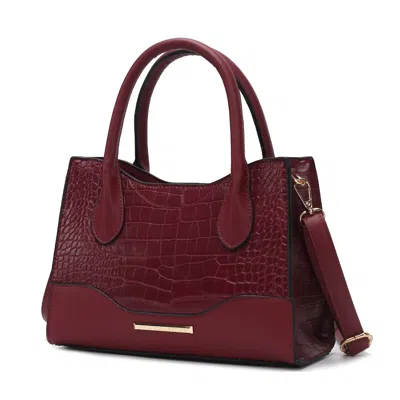 Mkf Collection By Mia K Gili Crocodile Embossed Vegan Leather Women's Tote Handbag By Mia K. In Red