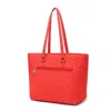 Mkf Collection By Mia K Hallie Solid Quilted Cotton Women's Tote Bag By Mia K. In Orange