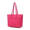 MKF COLLECTION BY MIA K HALLIE SOLID QUILTED COTTON WOMEN'S TOTE BAG BY MIA K.